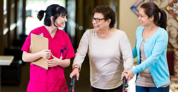 Nurse with Patient and Carer