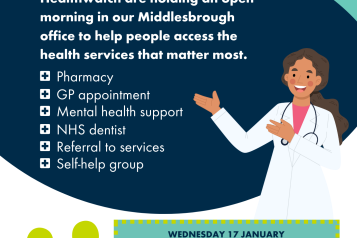 Poster has information on the open morning at Triage on Wednesday 17 January 10 - 12.30 at 251-255 Linthorpe Road, Middlesbrough, TS1 4AT. Contact gary.morrison@triage.net