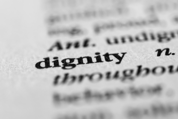 Image of the word dignity 