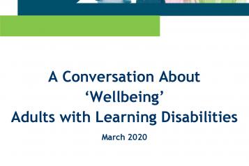 A Conversation About ‘Wellbeing’ Adults with Learning Disabilities front cover