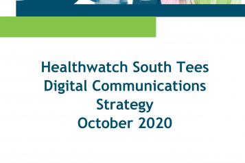 Healthwatch South Tees Digital Communications Strategy front cover