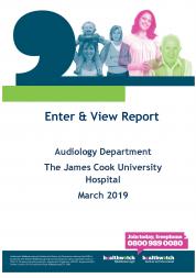 Audiology Report front cover