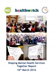 Shaping Mental Health Services Together Report front cover