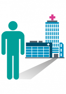 Man stood outside hospital