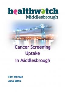 Cancer Screening Report front cover Cancer Screening Report front cover