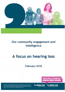 Hearing Loss Summary Report front cover Hearing Loss Summary Report front cover
