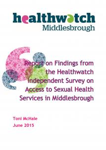 Sexual Health Services Report front cover Sexual Health Services Report front cover